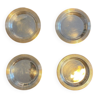 Christofle - 4 silver-plated coasters