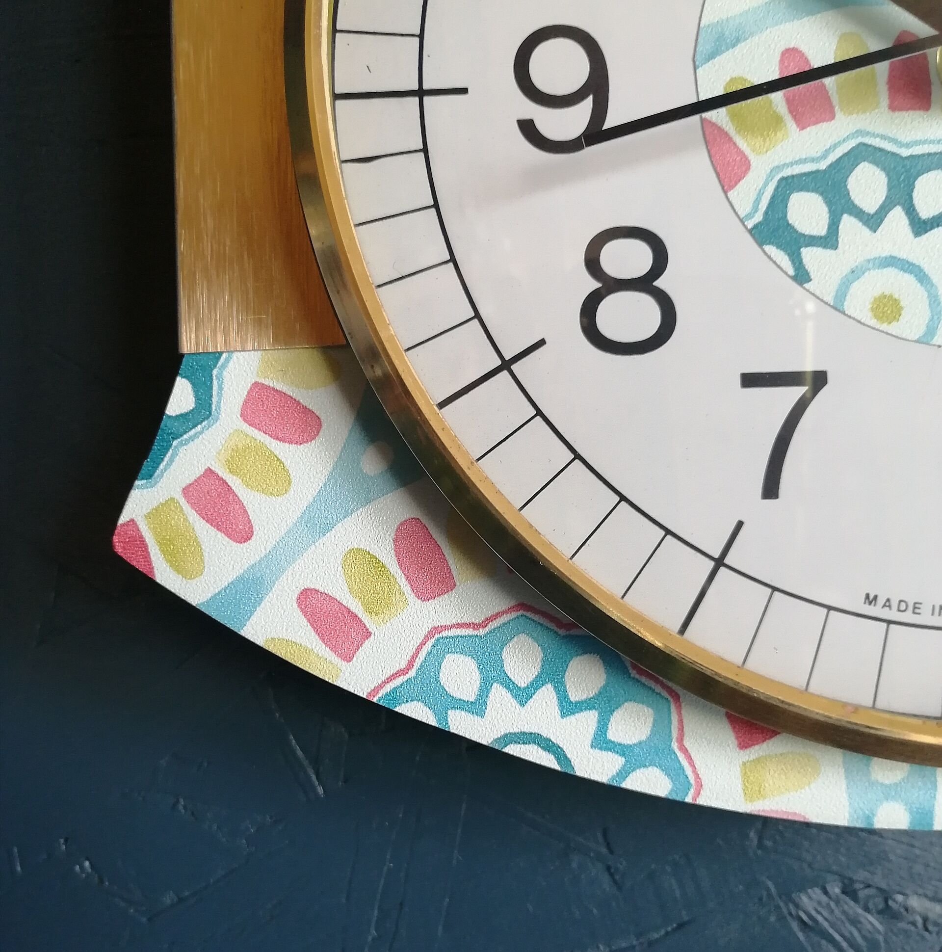 Vintage silent wall clock "Japy Folk"