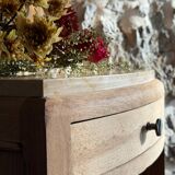 Small Art Deco piece in solid walnut and marble - 1930s