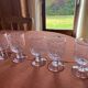 Set of 5 pink bubble glasses – Biot glassware – vintage** Pretty lo