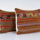 Set of 2 vintage kilim cushion covers 41x61 cm