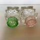Salt and pepper faceted molded glass