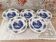 Set of 5 Sarreguemines Romantic blue soup plates