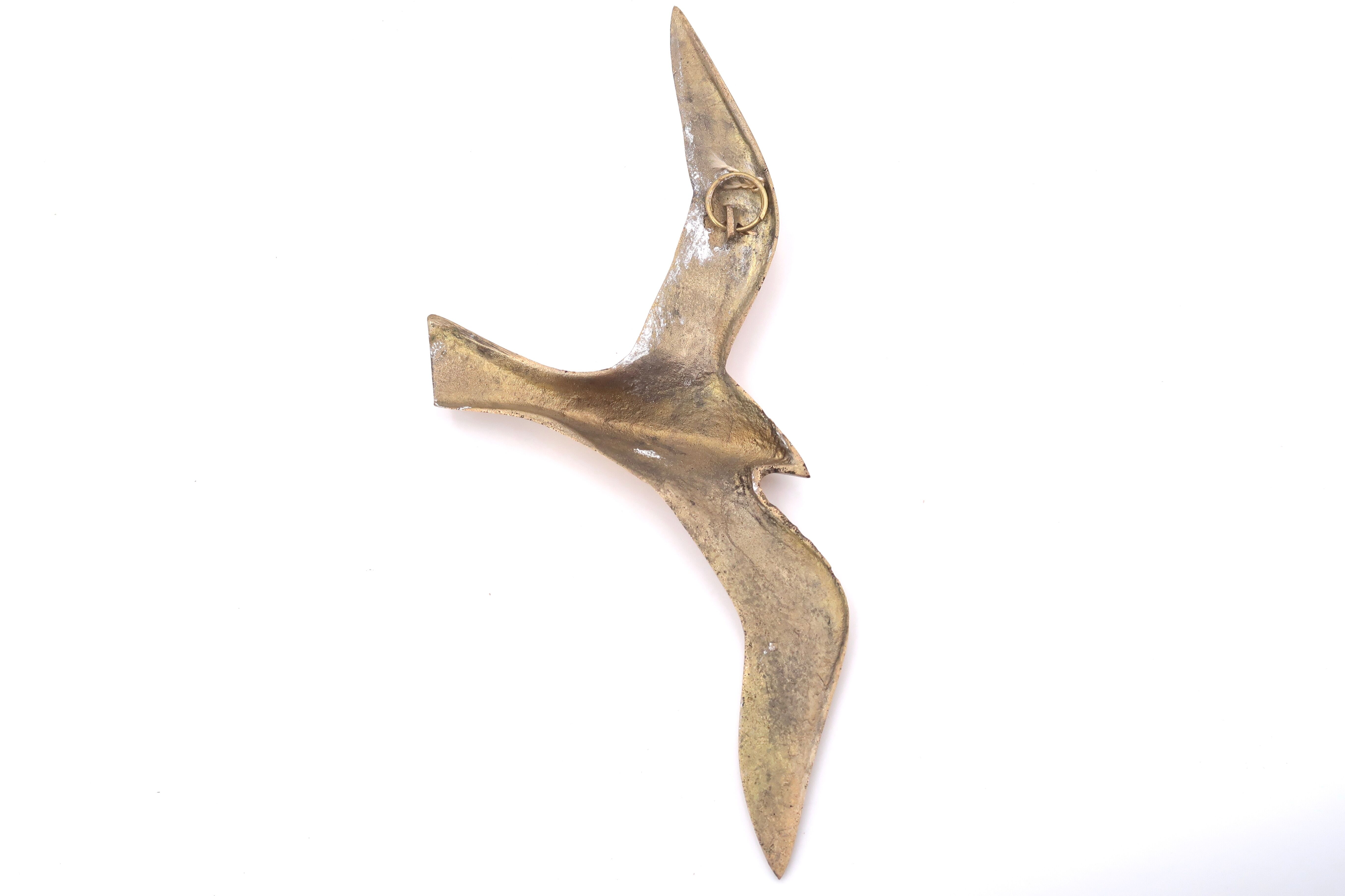 Birds in flight brass wall plaques, 1970s