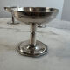 Set of 4 silver-plated ice cream bowls, hallmark, octagonal base, A