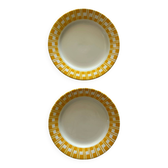 2 Sarreguemines cheese plates