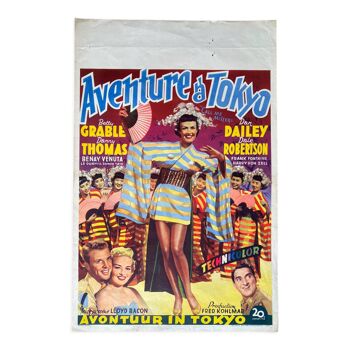 Affiche cinéma originale "Aventure à Tohyo" Betty Grable 36x56cm 1951