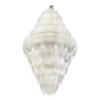Luxury Imperial Transparent Diamanted Petals Murano Glass Chandelier – Simo
