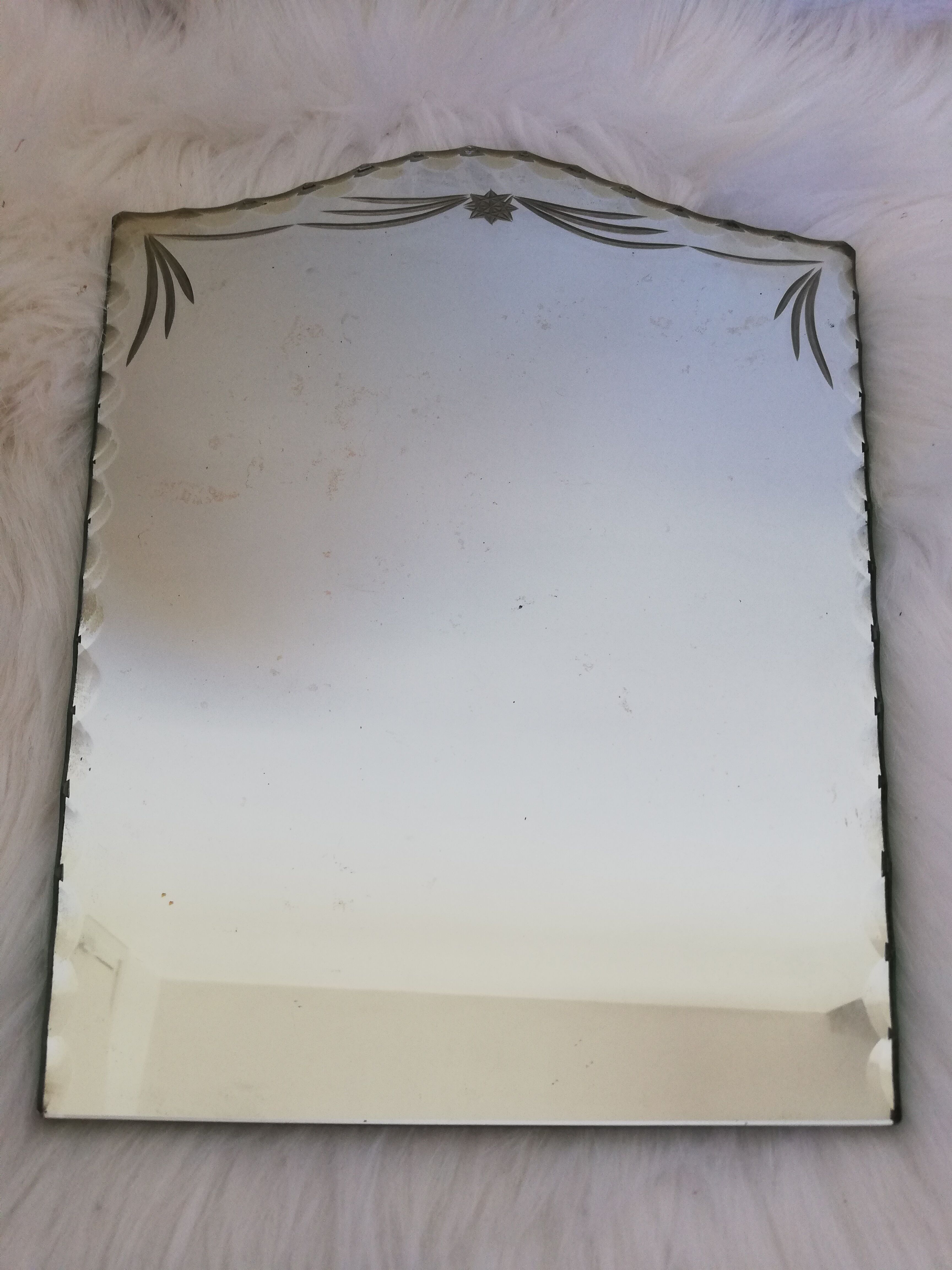 Art Deco beveled lay mirror