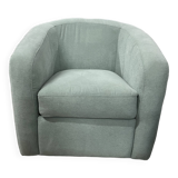 Fauteuil cabriolet en tissu vert menthe