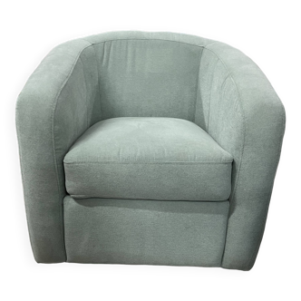 Convertible armchair in mint green fabric
