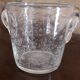 Transparent bubble blown glass ice bucket