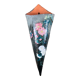 Bouquetière wall vase ceramic cone painted with flowers