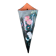 Bouquetière wall vase ceramic cone painted with flowers