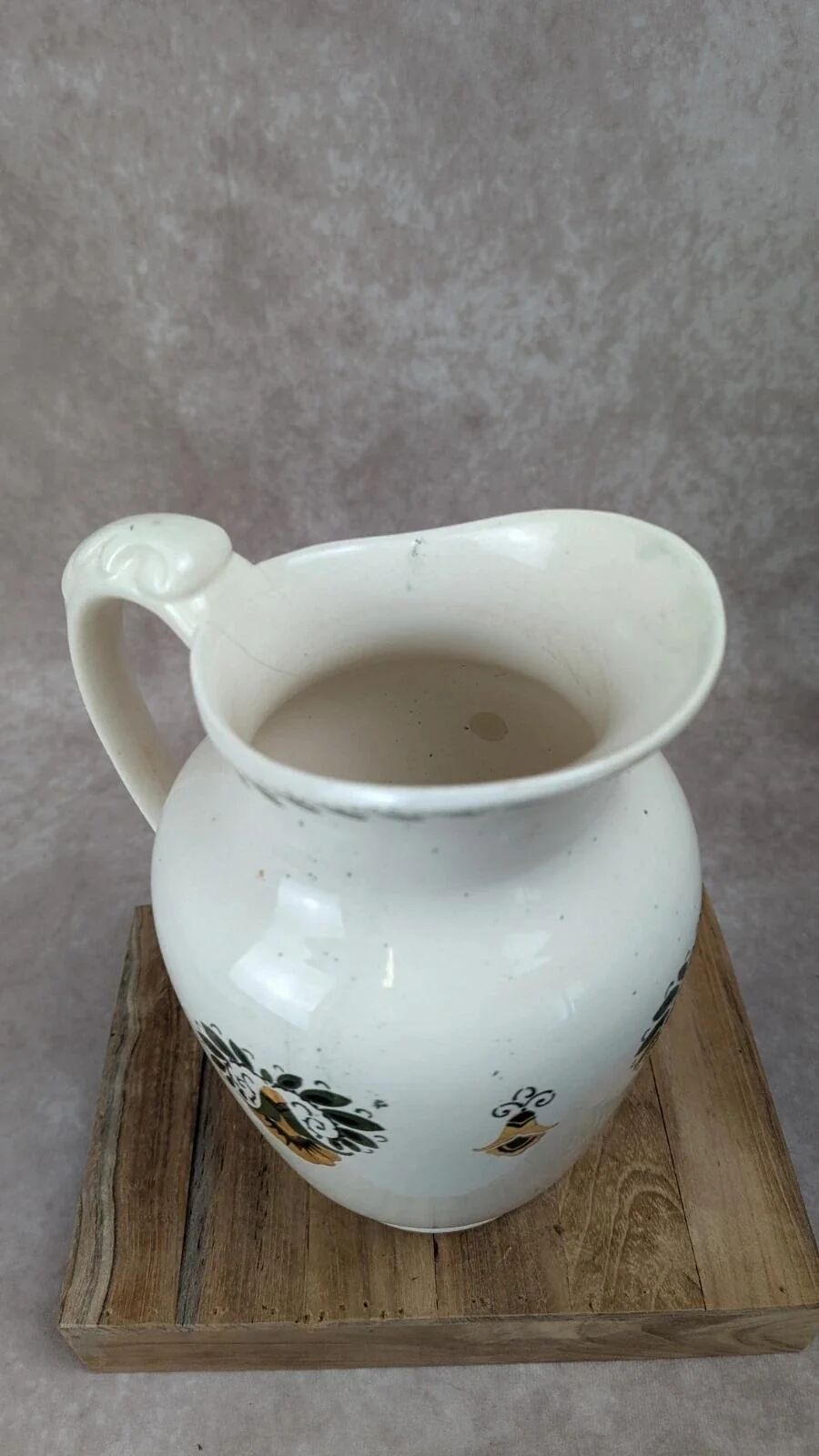 Large antique jug Villeroy & Boch 🌿 glazed earthenware with floral decoration
