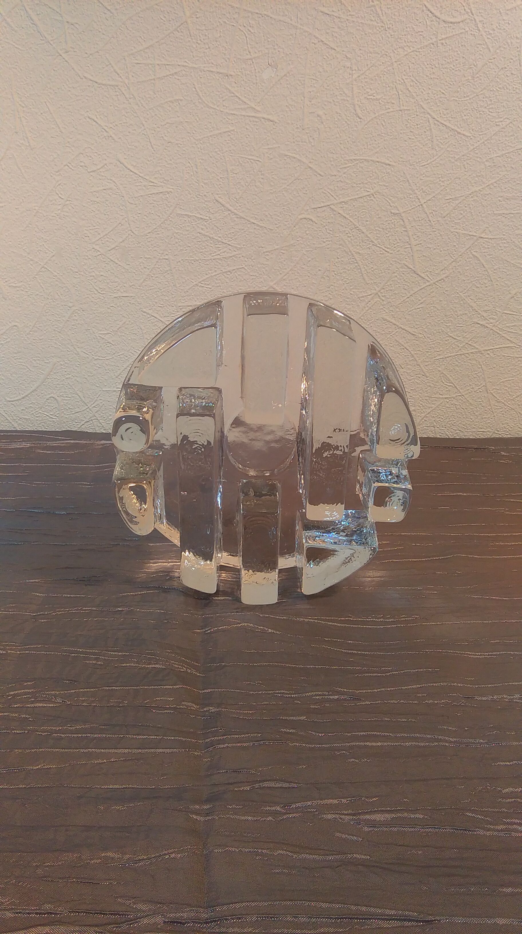 Textured in the taste of walther glas glass ashtray 70s