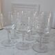 Lot de 9 verres à vin en cristal gravé début XXème
