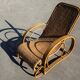 Paire de chaises longues XXL Mid Century Modern en bambou et rotin