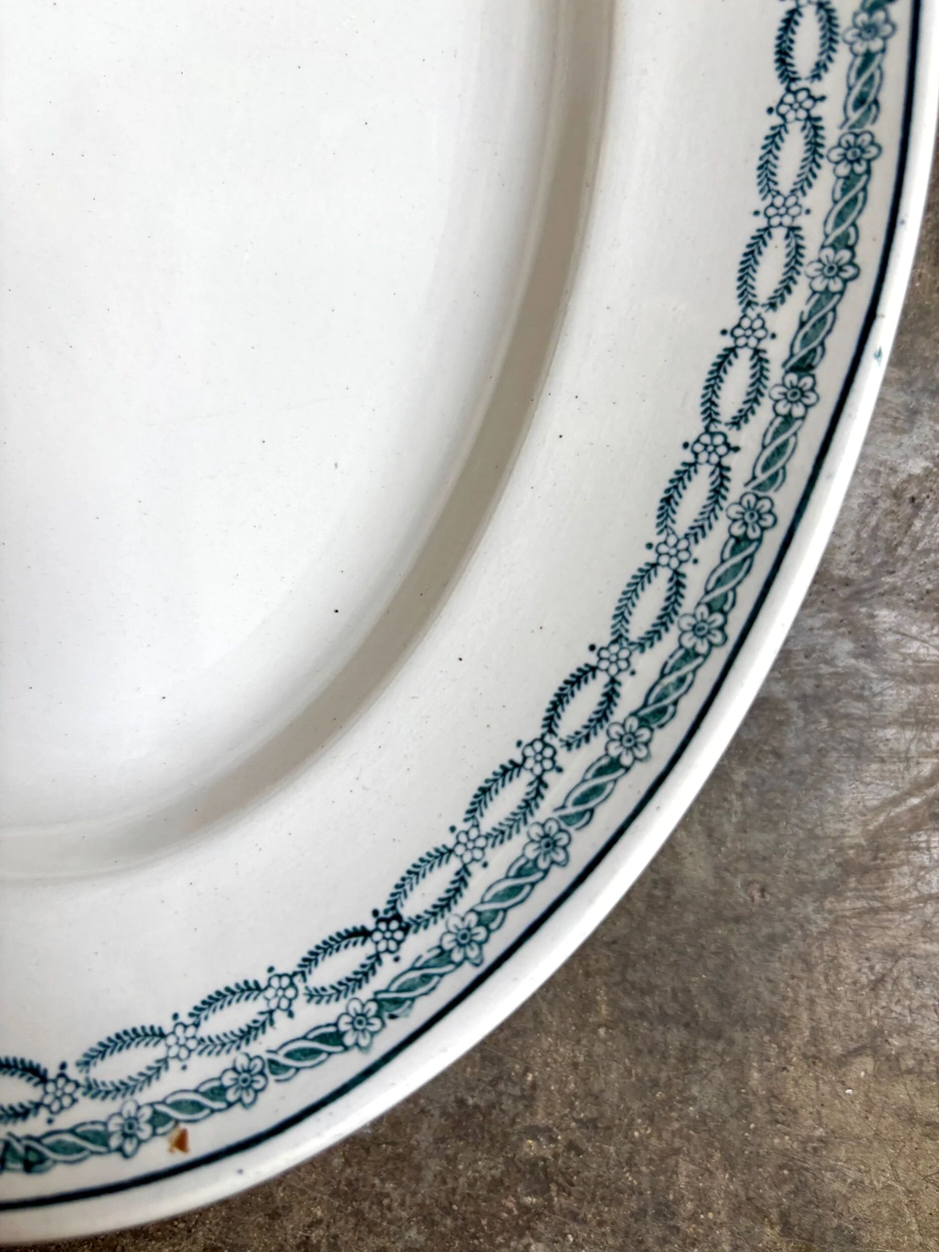 St Amand oval dish in blue ironstone