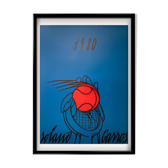 Affiche Roland Garros par Adami Valero 1980
