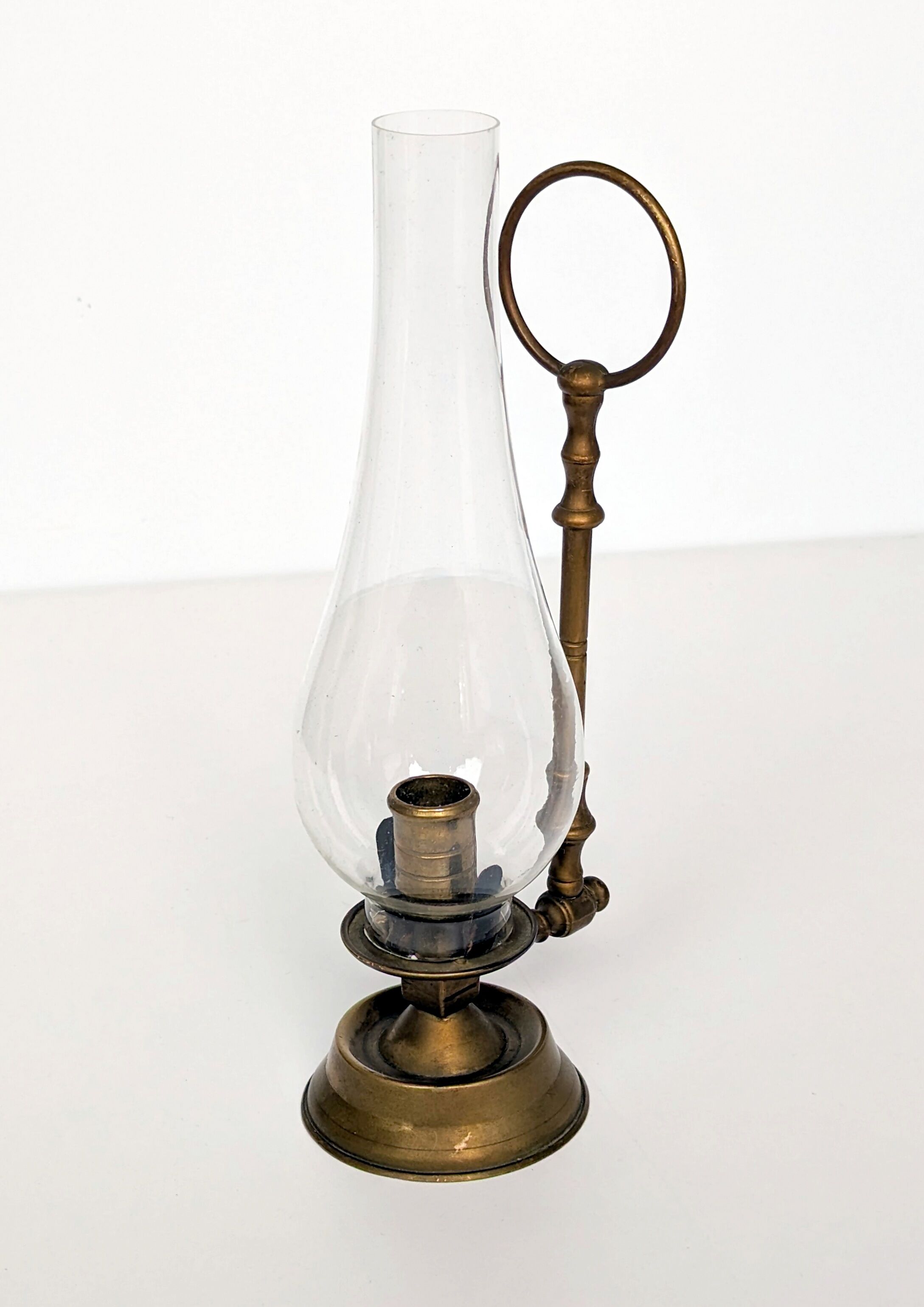 Victorian style chandelier, Brass candle holder with glass globe