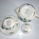 V&B Phoenix blue teapot and breakfast cup and saucer