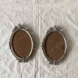 Pair of vintage silver metal frames