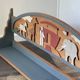 Vintage solid wood noah's ark shelf