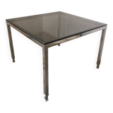 Chrome and glass coffee table 1970 Neoclassical style