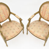 Gilded wooden living room in Louis XVI style