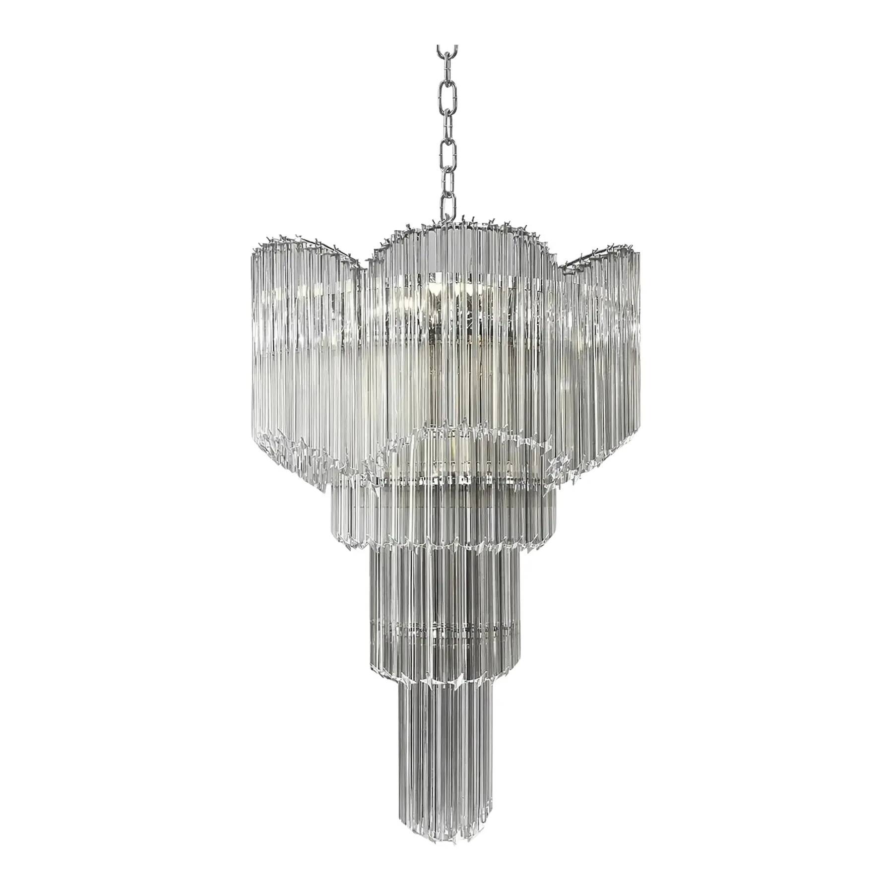 Elegant Mid-Century Murano Glass Sputnik Chandelier – Quadriedro Spiral