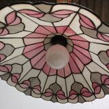 Antique vintage stained glass chandelier