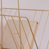 Vintage golden magazine rack