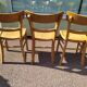 Set of 6 wooden bistro chairs 50/60s