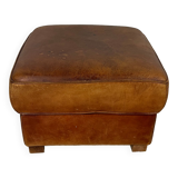 Leather pouf