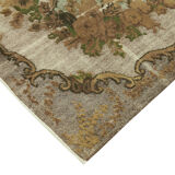 Handwoven overdyed turkish 1970s 170 x 271 cm brown carpet