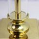 Pied de lampe de style Regence en laiton et plexiglas 1970