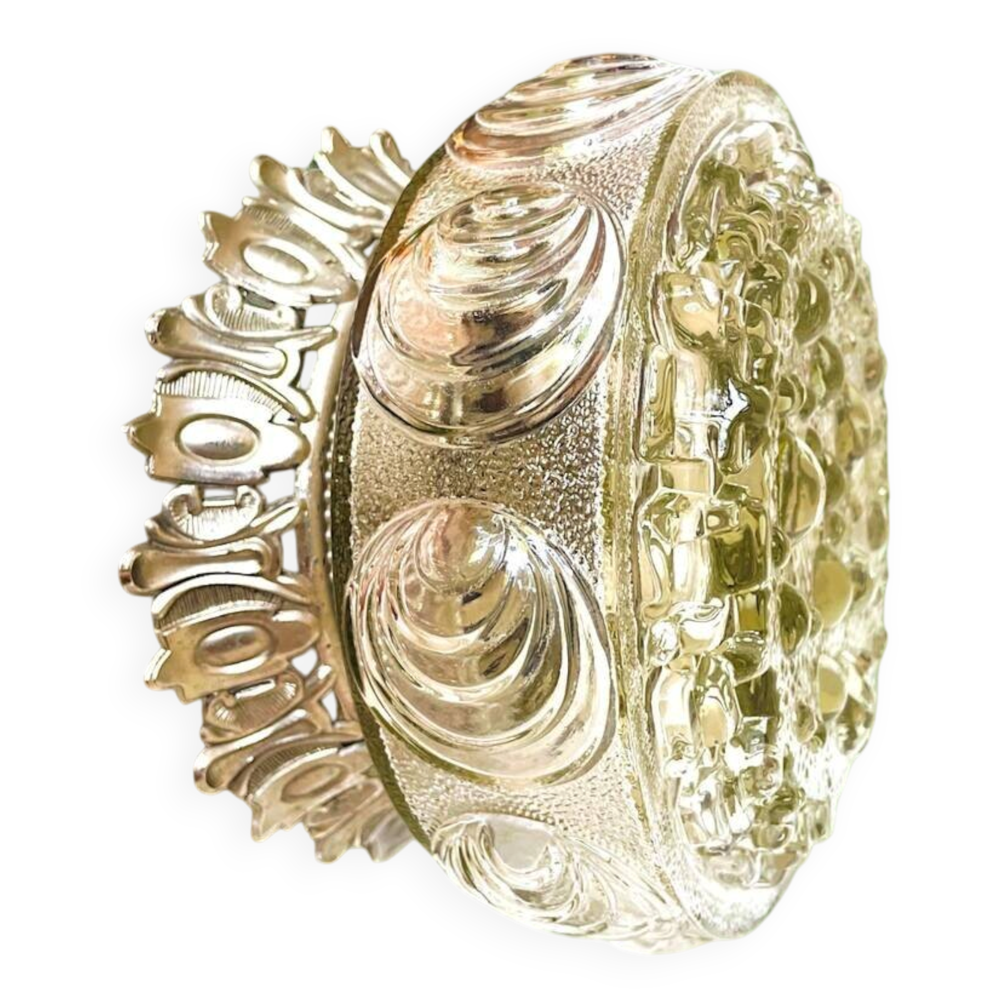 Decorative flush mount wall or ceiling lamp