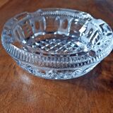 Ancien cendrier en cristal taillé Décor Art Déco Vintage Années 40/50