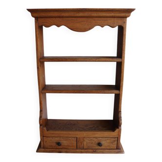 Antique wooden wall shelf – 2 drawers