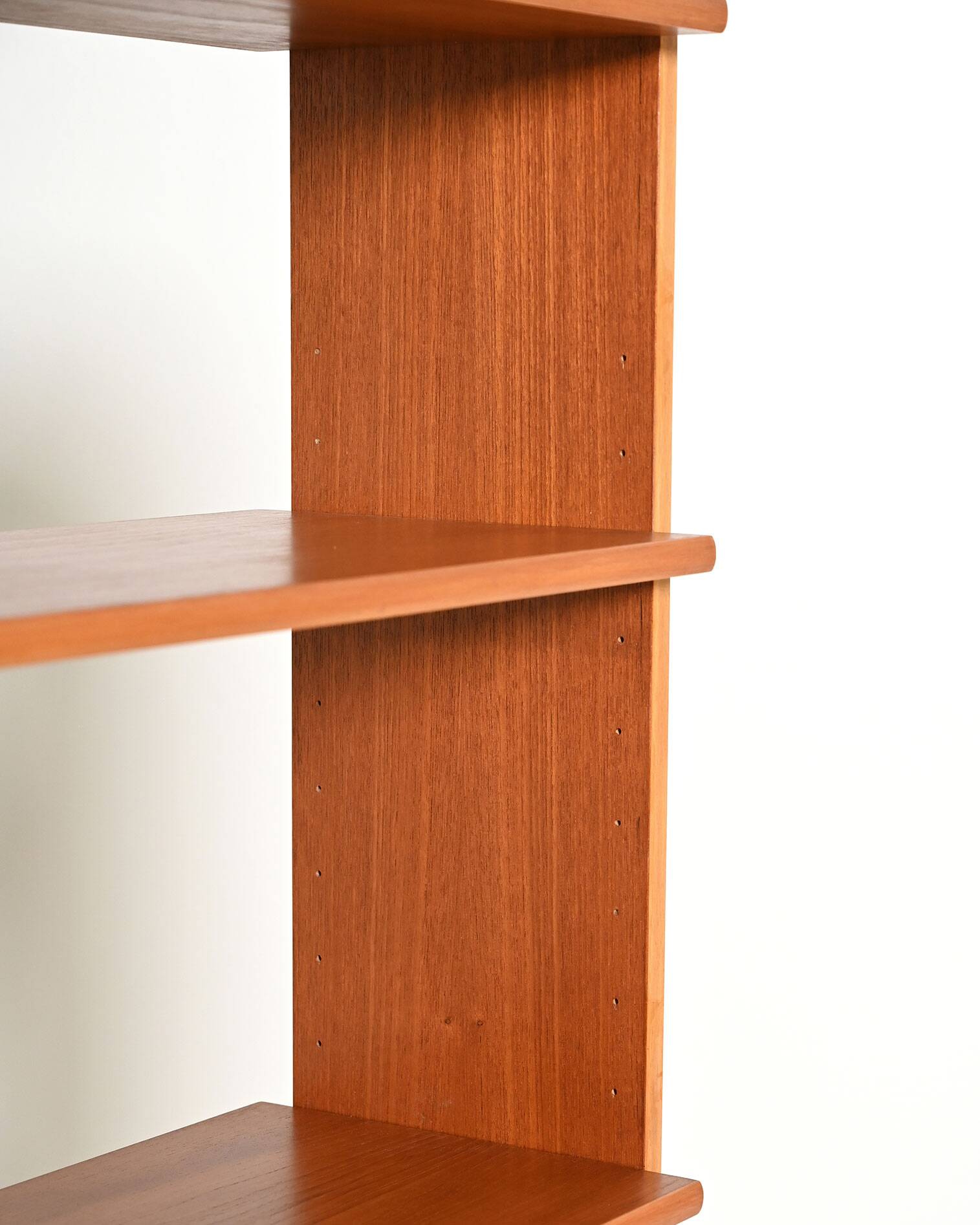 Bibliothèque en teck scandinave, années 1950-1960