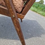 Old Scandinavian boomerang armchair