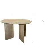 oblong travertine dining table, oblong travertine dining table