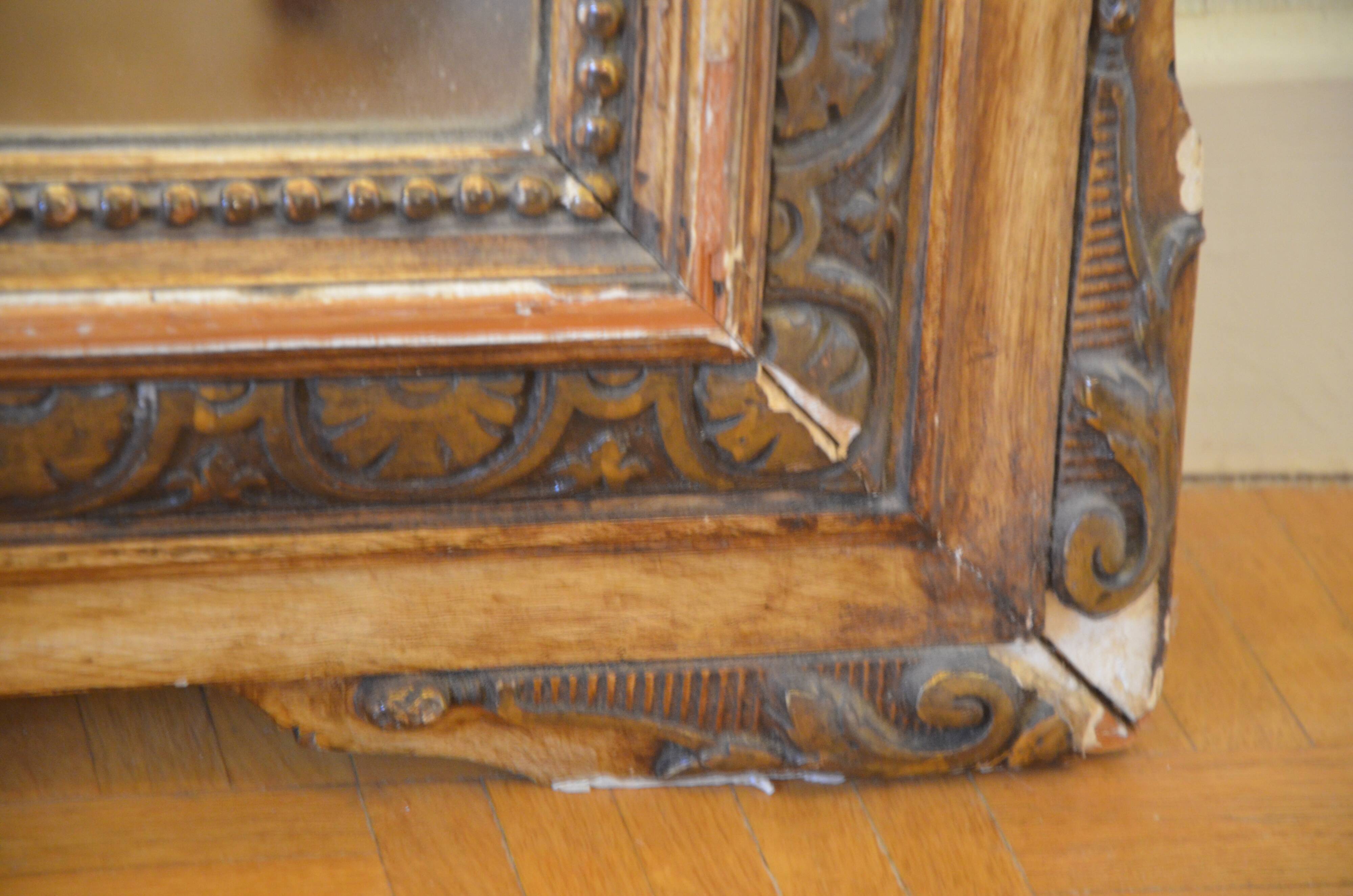 Wooden style mirror 74x104cm