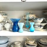 Blue opaline vase