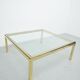 Hollywood Regency two-tone coffee table with glass top,  1970s