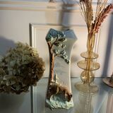 Vintage/old - pretty vase, animal, floral