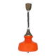 Suspension en opaline orange des années 1960