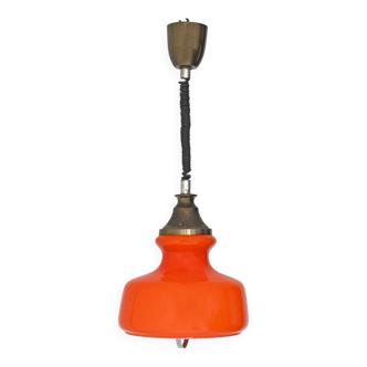 Suspension in orange opaline from the 1960s.
