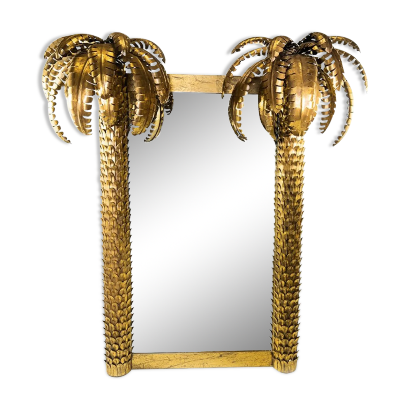 Mirror palm large format metal gold 125x180cm